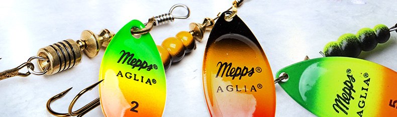Mepps 500676 #3 Aglia Assortment Dressed Basser Kit with Flexible Vinyl Decals